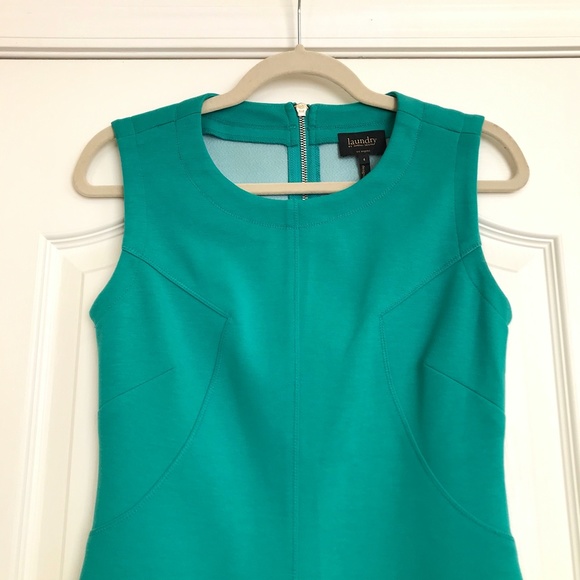 Laundry Blue Green Zippered Pocket Dress Size 4